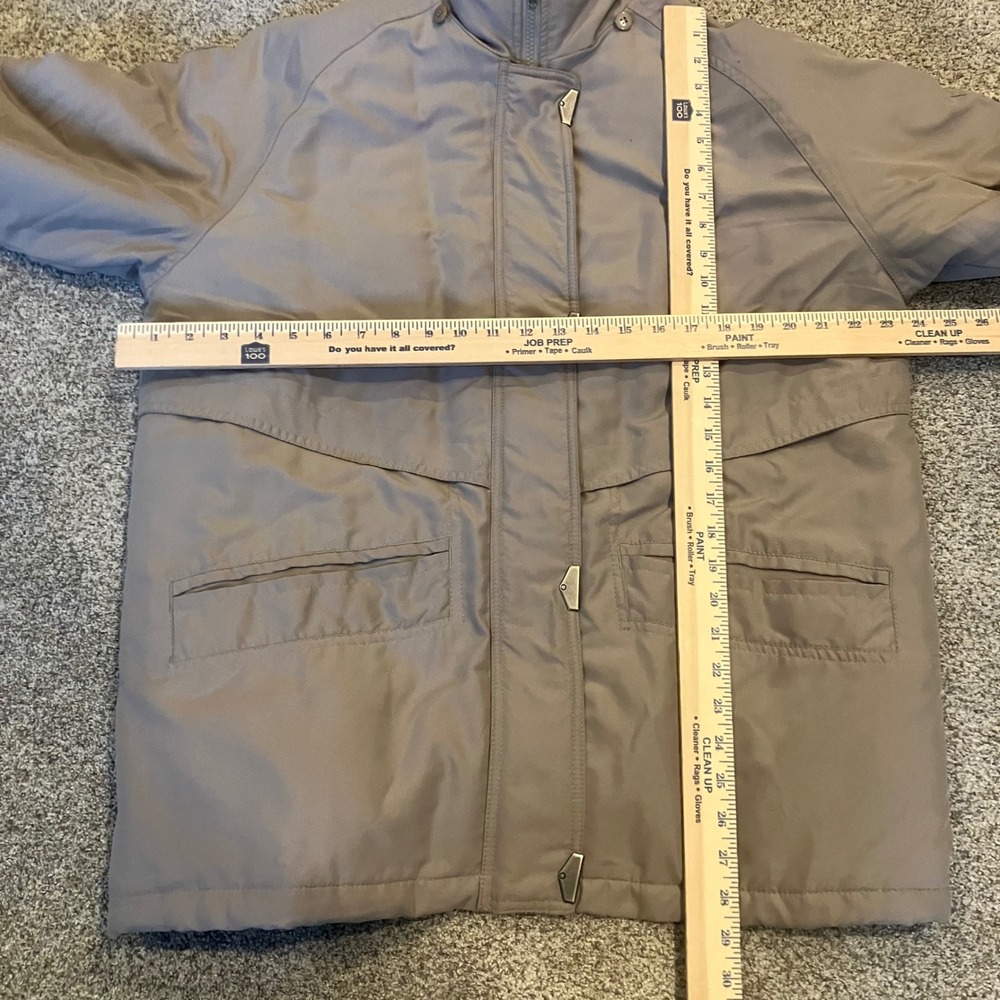 Vintage Tudor Court Haband Womens Tan Insulated Parka Jacket Taupe Size Large - Picture 9 of 10